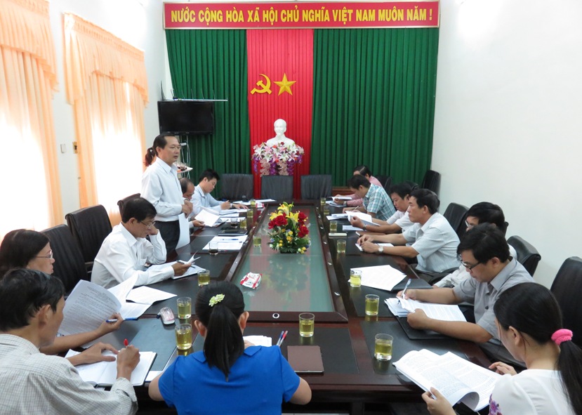 Đoàn giám sát của Ban Pháp chế HĐND tỉnh họp thông qua dự thảo Báo cáo kết quả giám sát việc thực hiện các quy định của pháp luật về cải cách thủ tục hành chính và kỷ luật, kỷ cương hành chính, giai đoạn 2011 – 2014