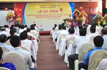 Sở Giao thông vận tải tổ chức Lễ kỷ niệm 70 năm ngày truyền thống ngành giao thông vận tải và đón nhận Huân chương Lao động hạng Nhất