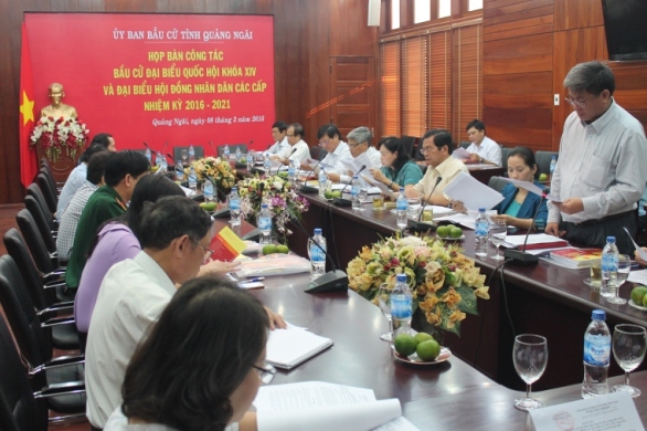 Ủy ban bầu cử tỉnh họp bàn công tác bầu cử đại biểu Quốc hội khóa XIV và đại biểu Hội đồng nhân dân các cấp nhiệm kỳ 2016-2021