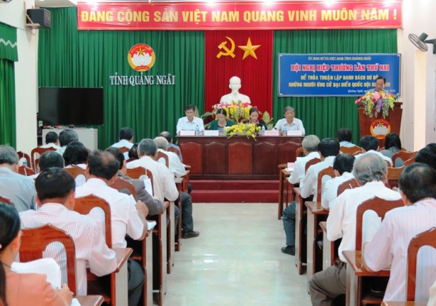 Ban thường trực Ủy ban Mặt trận Tổ quốc Việt Nam tỉnh tổ chức Hội nghị hiệp thương lần thứ hai để lập danh sách sơ bộ những người ứng cử đại biểu Quốc hội khóa XIV