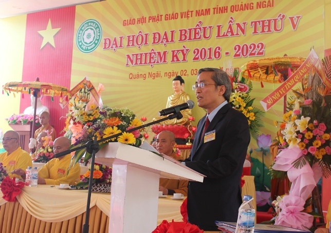 Thường trực HĐND tỉnh dự Đại hội Đại biểu Phật giáo tỉnh Quảng Ngãi lần thứ V, nhiệm kỳ 2016 – 2022