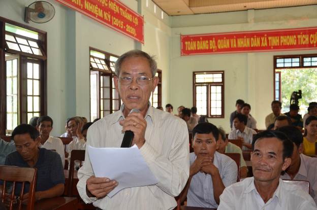 Đại biểu hội đồng nhân dân tỉnh tiếp xúc cử tri xã Tịnh Phong