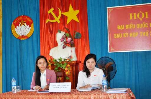 Đoàn đại biểu Quốc hội tỉnh Quảng Ngãi tiếp xúc cử tri tại xã Tịnh Minh