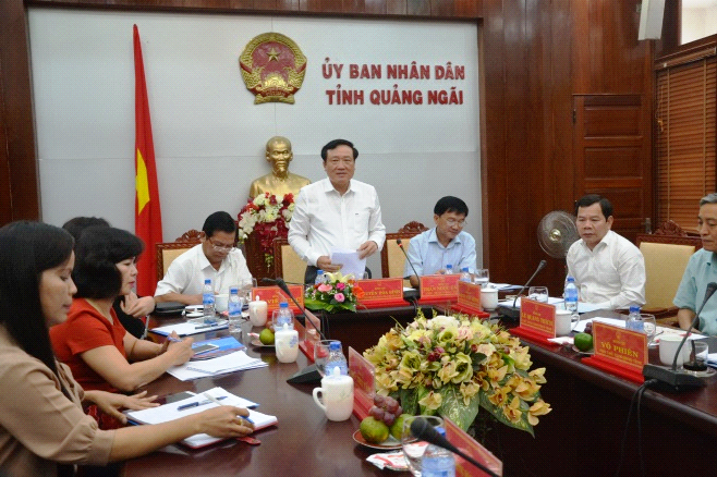 Đoàn đại biểu Quốc hội tỉnh Quảng Ngãi làm việc với UBND tỉnh trước kỳ họp thứ 4, Quốc hội khóa XIV