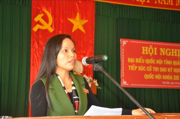 Đoàn đại biểu Quốc hội tỉnh Quảng Ngãi tiếp xúc với cử tri xã Tịnh Bắc