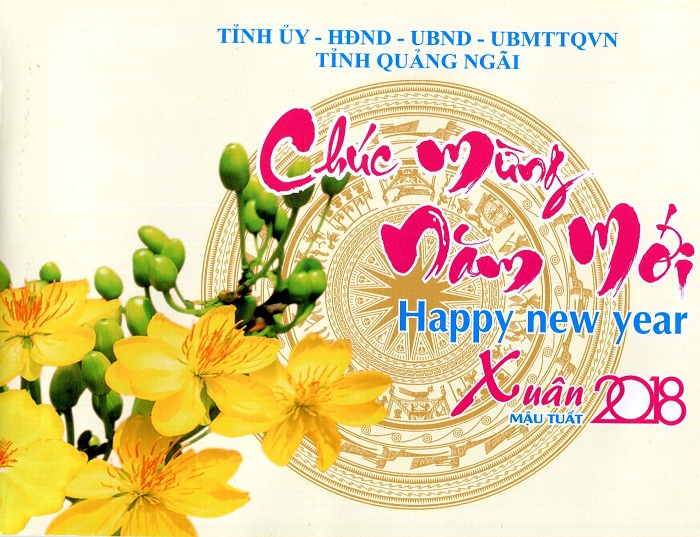 Thư chúc mừng năm mới của Tỉnh ủy - HĐND - UBND - UBMTTQVN tỉnh Quảng Ngãi