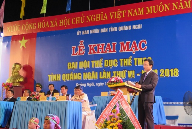 Quảng Ngãi: Khai mạc Đại hội thể dục thể thao lần thứ VI- năm 2018