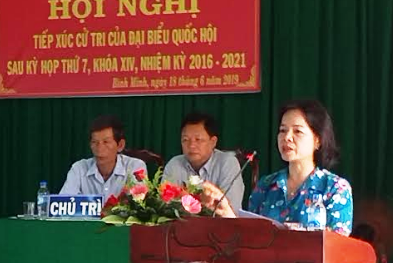 Đại biểu Quốc hội Phạm Thị Thu Trang tiếp xúc cử tri sau kỳ họp thứ 7, Quốc hội khóa XIV