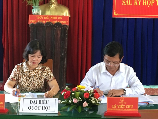 Đại biểu Quốc hội tỉnh tiếp xúc cử tri xã Hành Tín Đông