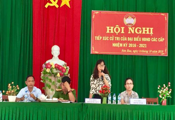 Tổ đại biểu HĐND tỉnh, huyện tiếp xúc cử tri tại xã Sơn Bua