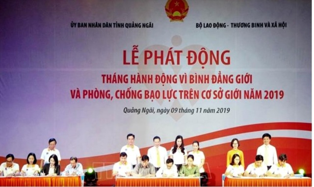 Lễ phát động “Tháng hành động vì bình đẳng giới và phòng, chống bạo lực trên cơ sở giới cấp Quốc gia năm 2019” diễn ra tại Quảng Ngãi