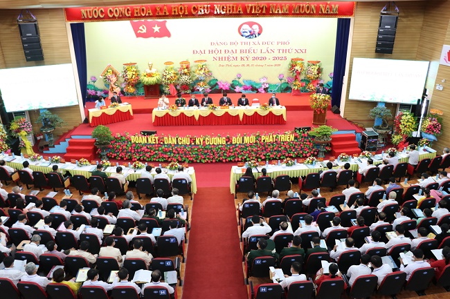 Đức Phổ tổ chức thành công Đại hội đại biểu Đảng bộ thị xã lần thứ XXI