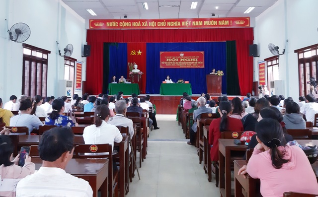 Đoàn ĐBQH tỉnh tiếp xúc cử tri tại huyện Nghĩa Hành