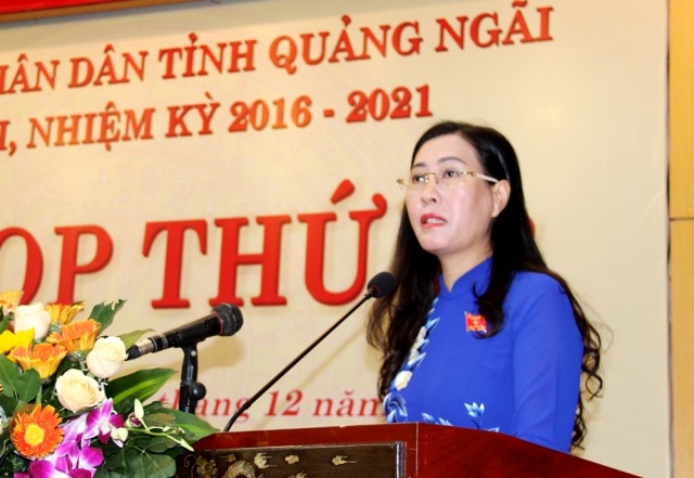 Bí thư Tỉnh ủy, Chủ tịch HĐND tỉnh Quảng Ngãi Bùi Thị Quỳnh Vân trúng cử Ủy viên chính thức Ban chấp hành Trung ương Đảng khóa XIII