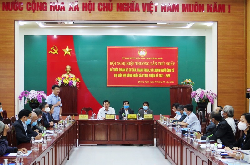 Quảng Ngãi tổ chức Hội nghị hiệp thương lần thứ nhất để thỏa thuận về cơ cấu, thành phần, số lượng người ứng cử đại biểu HĐND tỉnh khóa XIIi, nhiệm kỳ 2021 – 2026