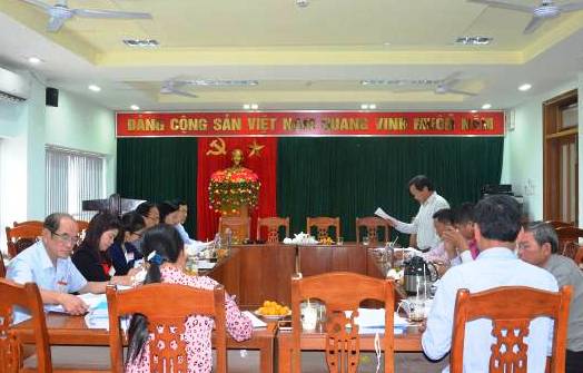 Đoàn công tác của Ban Thường trực Ủy ban MTTQ Việt Nam tỉnh Quảng Ngãi giám sát công tác bầu cử tại huyện Sơn Tịnh