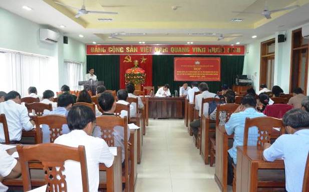 Sơn Tịnh hội nghị hướng dẫn lấy ý kiến nhận xét và tín nhiệm của cử tri nơi cư trú về những người ứng cử đại biểu HĐND huyện nhiệm kỳ 2021 - 2026