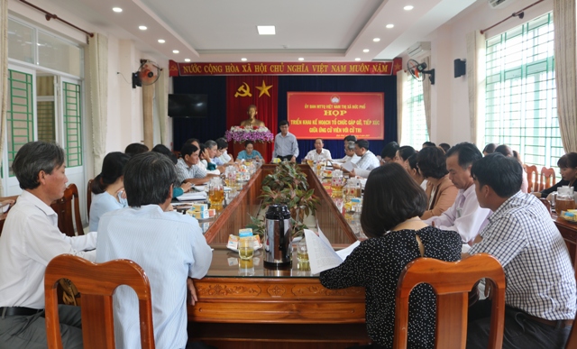 Thị xã Đức Phổ triển khai Kế hoạch tổ chức gặp gỡ, tiếp xúc giữa ứng cử viên với cử tri