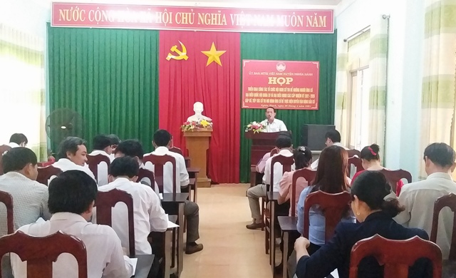 Họp triển khai công tác tổ chức hội nghị để người ứng cử gặp gỡ, tiếp xúc cử tri