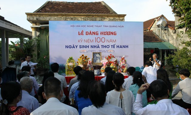 Quảng Ngãi: Dâng hương kỷ niệm 100 năm Ngày sinh nhà thơ Tế Hanh