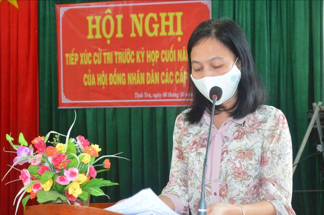 ĐẠI BIỂU HĐND TỈNH TIẾP XÚC CỬ TRI TẠI XÃ TỊNH TRÀ