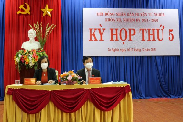 Thường trực HĐND tỉnh dự Khai mạc kỳ họp thứ 5, HĐND huyện Tư Nghĩa Khóa XII