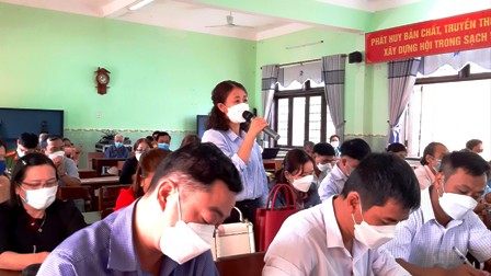 Đại biểu Hội đồng nhân dân tỉnh, huyện tiếp xúc vử tri tại xã Hành Dũng