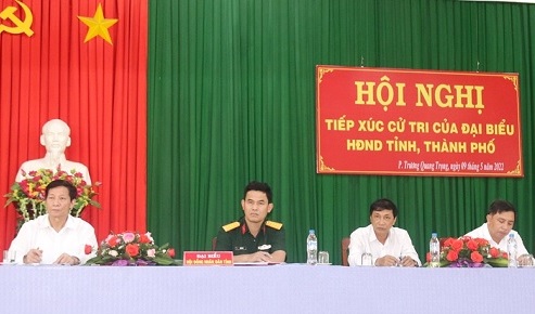 Đại biểu HĐND tỉnh và thành phố Quảng Ngãi tiếp xúc cử tri Phường Trương Quang Trọng