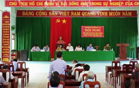 Đại biểu HĐND tỉnh tiếp xúc cử tri tại xã Tịnh Phong, huyện Sơn Tịnh