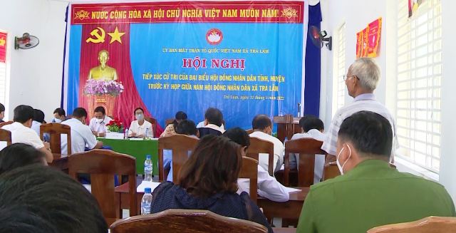 Tổ đại biểu HĐND tỉnh tiếp xúc cử tri xã Trà Lâm, huyện Trà Bồng