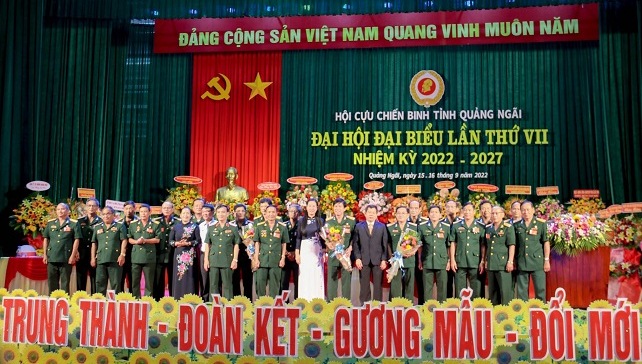 Bí thư Tỉnh ủy, Chủ tịch HĐND tỉnh dự Đại hội đại biểu Hội cựu chiến binh tỉnh Quảng Ngãi lần thứ VII, nhiệm kỳ 2022 - 2027