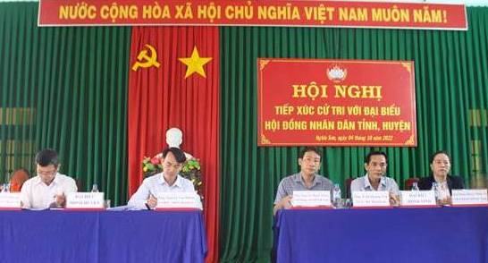 Tổ đại biểu HĐND tỉnh đơn vị huyện Tư Nghĩa tiếp xúc cử tri 3 xã Nghĩa Sơn, Nghĩa Lâm và Nghĩa Thắng