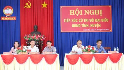 Tổ đại biểu HĐND tỉnh đơn vị huyện Tư Nghĩa tiếp xúc cử tri xã Nghĩa Kỳ