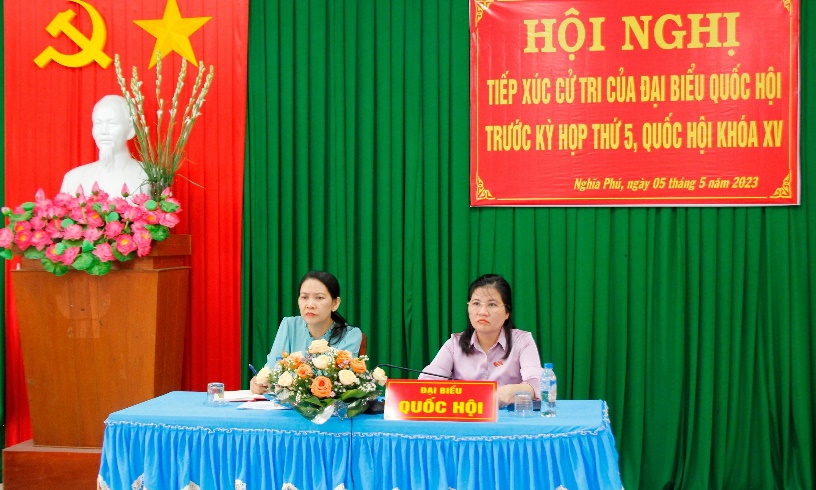 Đại biểu Quốc hội tiếp xúc cử tri tại xã Nghĩa Phú, thành Phố Quảng Ngãi