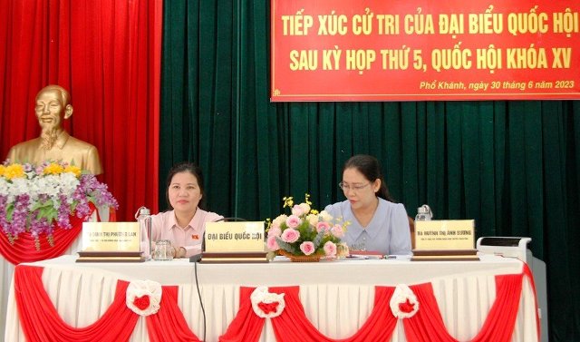 Đoàn ĐBQH tỉnh tiếp xúc cử tri xã Phổ Khánh