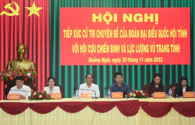 Đoàn ĐBQH tỉnh tiếp xúc cử tri chuyên đề với hội viên Hội Cựu chiến binh và lực lượng vũ trang tỉnh