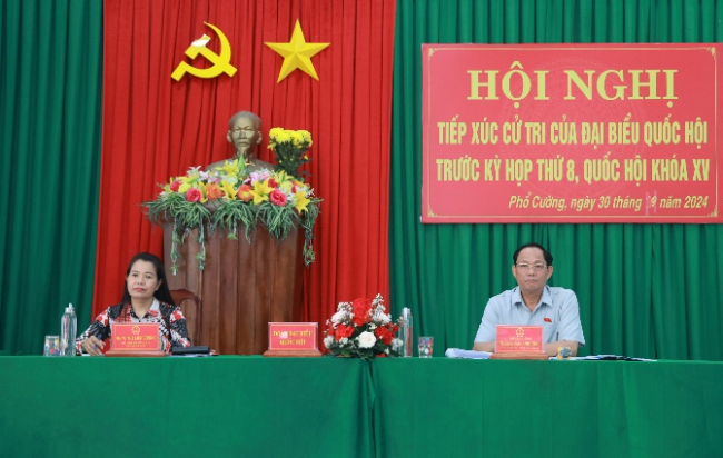 Đại biểu Quốc hội tỉnh tiếp xúc cử tri xã Phổ Cường, thị xã Đức Phổ
