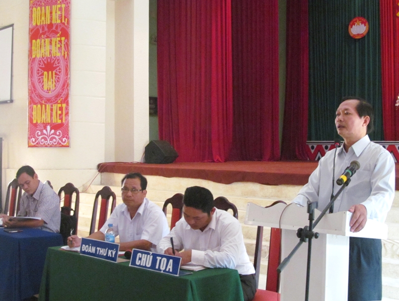 Tổ đại biểu HĐND tỉnh - đơn vị Trà Bồng tiếp xúc cử tri tại thị trấn Trà Xuân