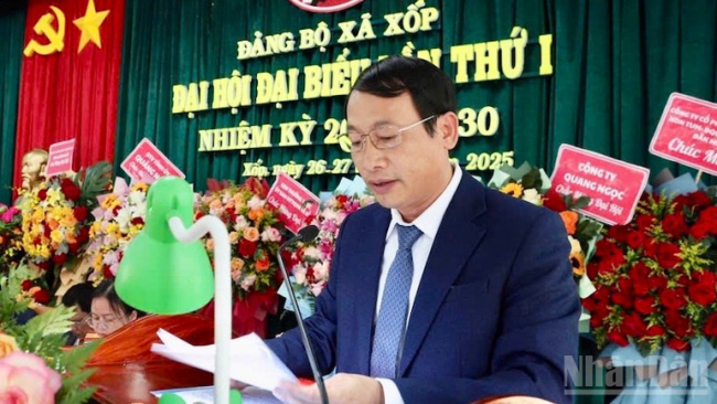 Thường trực HĐND tỉnh dự và chỉ đạo Đại hội Đảng bộ xã Xốp lần thứ I, nhiệm kỳ 2025 - 2030