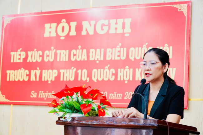 Đại biểu Quốc hội tỉnh tiếp xúc cử tri phường Sa Huỳnh