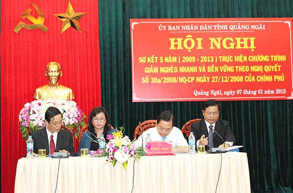 Thường trực HĐND tỉnh dự hội nghị sơ kết 5 năm thực hiện Nghị quyết số 30a/2008/NQ-CP ngày 27/12/2008 của Chính phủ.